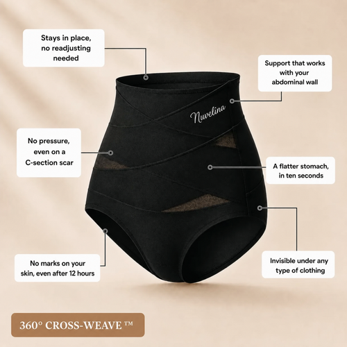 Culotte gainante post-partum à bande croisée 360°