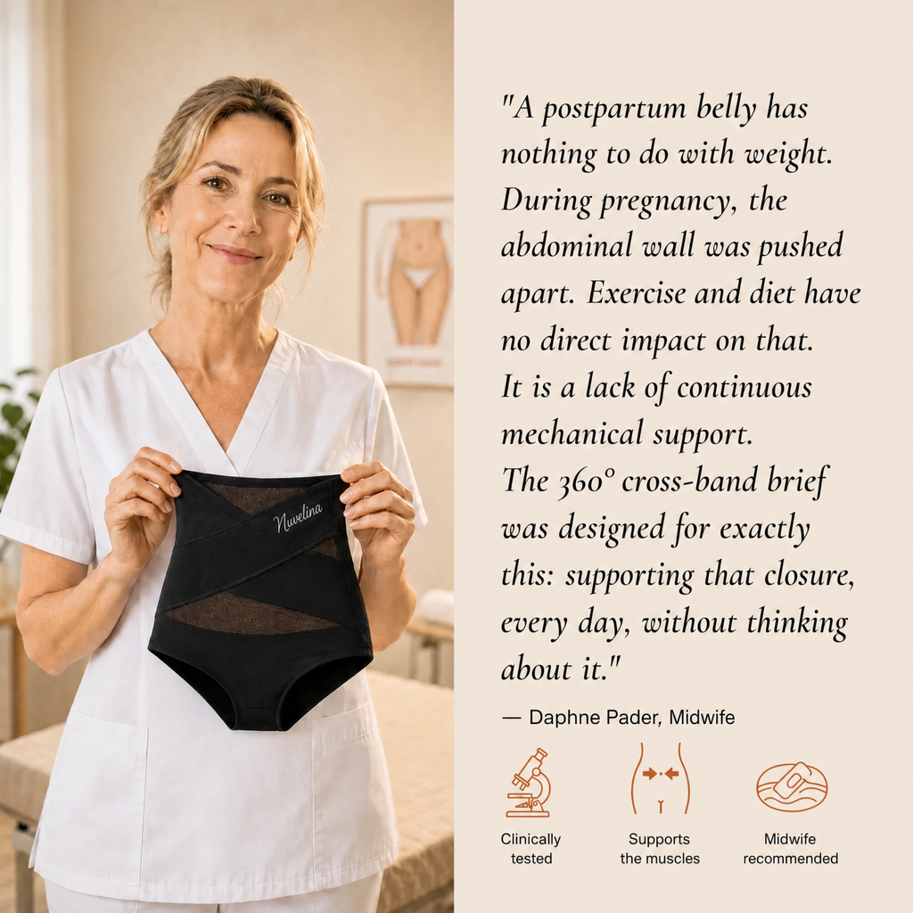 Culotte gainante post-partum à bande croisée 360°